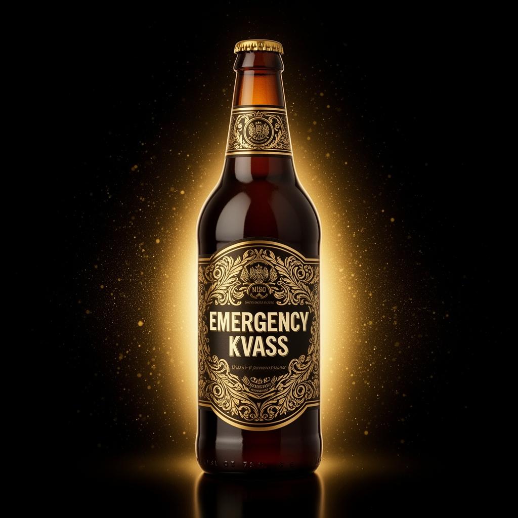 Emergency Kvass bottle poster